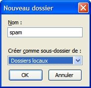 ThunderBird - dossier spam